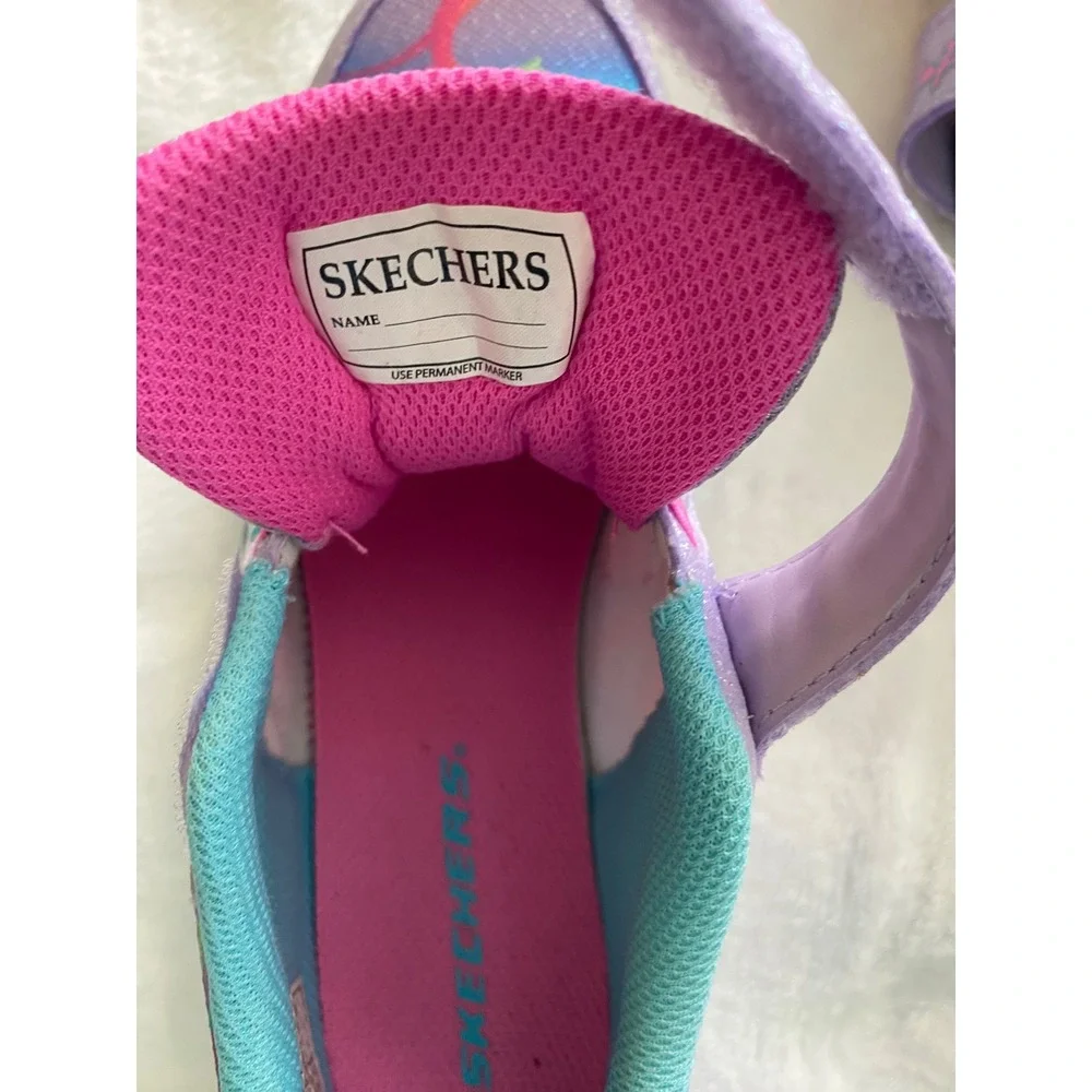 Skechers Heart Lights Rainbow Lux Girls Light Up Sneakers Purple Multi 17265LS 3